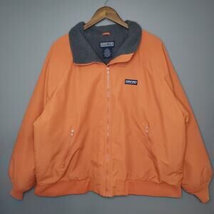 Lands End Insulated Full Zip Winter Orange Jacket Size XL